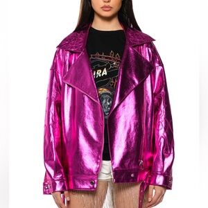 Metallic Pink Women's Jacket Shopakira